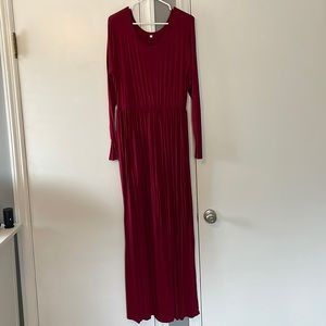 Maroon maxi dress